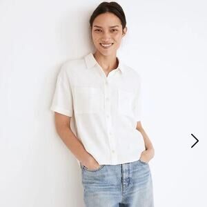 MADEWELL‎ Breezewoven Beachside Shirttail Top Medium